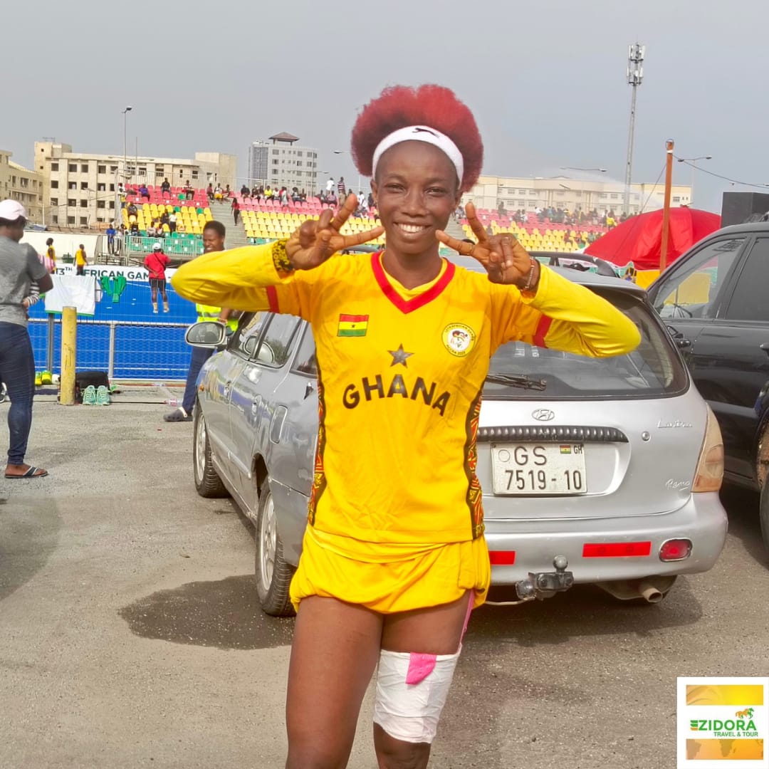 Ghanaian female. cheerful stylish college girl - Playground